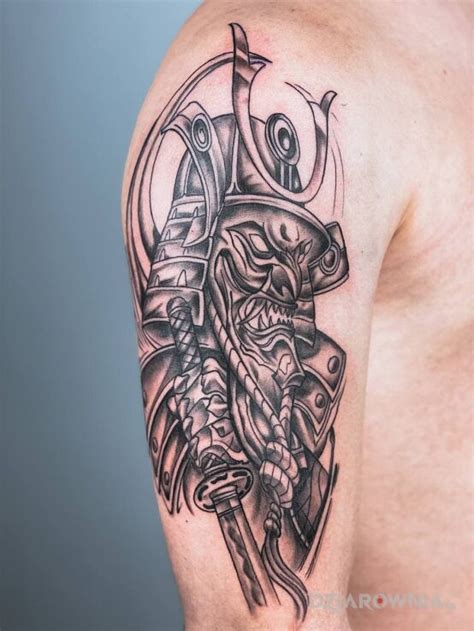 Tatuaż samurai Autor Vean Tattoo Studio Olsztyn dziarownia pl