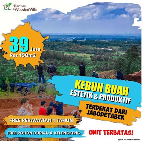 Kavling Estetik Berkualitas Harmoni Wooden Ville Dengan Konsep Kebun Buah