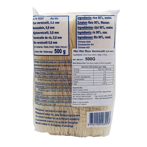 Rice Vermicelli Chinese Style 500g By Wai Wai Thai Food Online