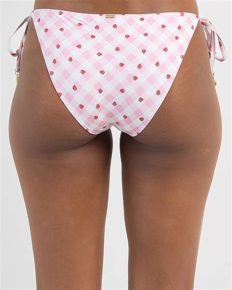 Topanga Strawberry Kisses Bikini Bottom In Pink Free Shipping Easy