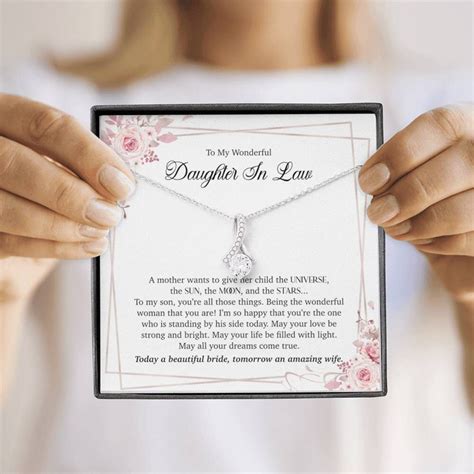 Daughter In Law Wedding Day T Wedding Day Necklace Etsy