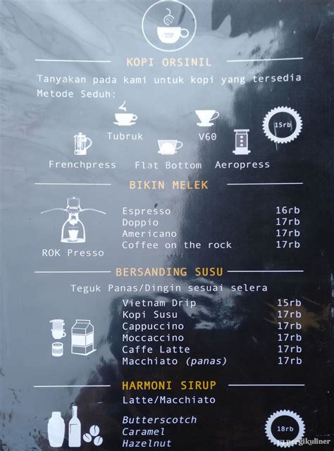 Selalu Diperbarui Menu Kopi Orsinil Ciumbuleuit Bandung