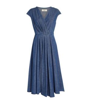 Womens Weekend Max Mara Blue Denim Midi Dress Harrods Uk