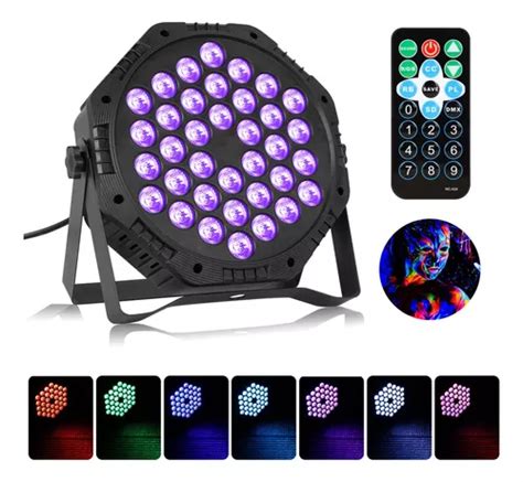 Cañon De Leds 36x1 Uv Multicolor Audio Rítmico Luz Negra Dmx