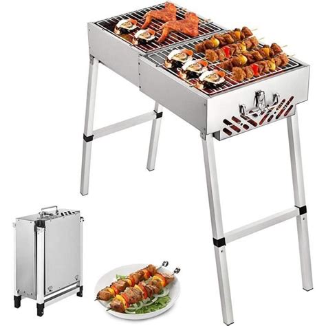 Barbecue Au Charbon De Bois X Cm Grand Bbq Grill Barbecue Pliant