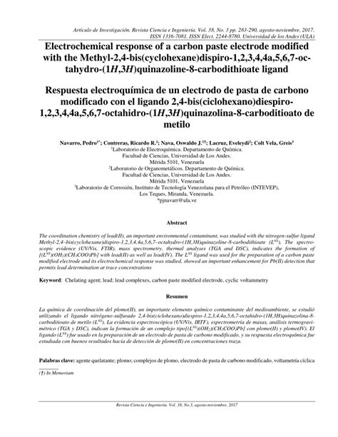 Pdf Electrochemical Response Of A Carbon Paste Electrode Modified