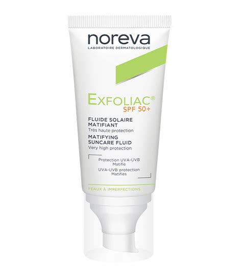 NOREVA EXFOLIAC FLUIDE SOLAIRE MATIFIANT SPF50 40ml LACDP