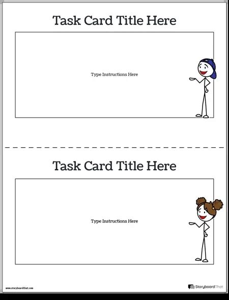 Task Card Template — Task Card Maker Storyboardthat