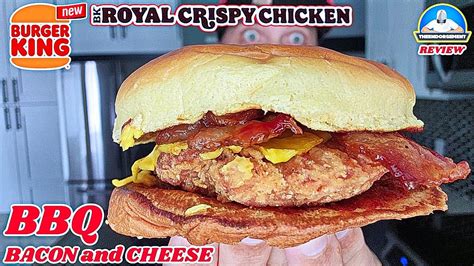 Burger King® Bk Royal Crispy Chicken Sandwich Review 🐔 Bbq Bacon And