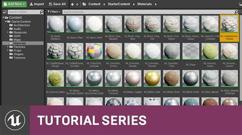 Intro To The Editor Content Browser 10 V47 Tutorial Series Unreal Engine Youtube