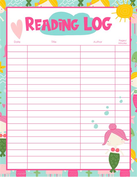 Cute Reading Logs Free Printable Cassie Smallwood Off