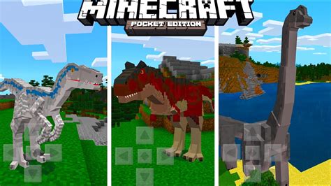 Saiu Novo Addonmod De Dinossauros Para Mcpe Minecraft Pocket Edition