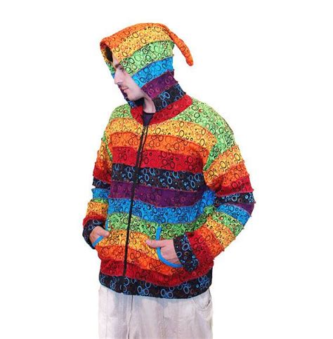 Rainbow Patchwork Jacket Summer Jacket Pixie Hippie Etsy Patchwork