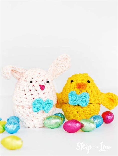 Bunny And Chick Crochet Easter Egg Covers Skip To My Lou Easter