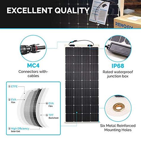 Renogy 175W 12V Solarpanel Flexibles Monokristallines Solarmodul