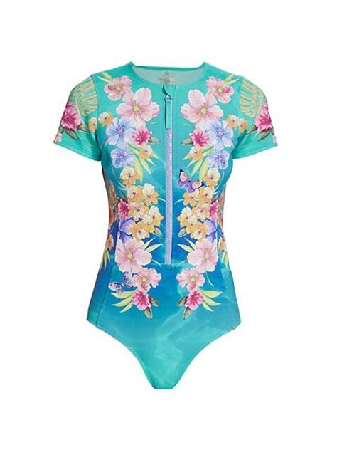 Buy Johnny Was Plus Size Floral Squareneck One Piece Swimsuit Multi