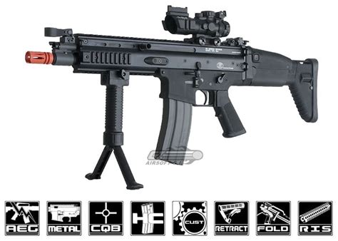 Fn Herstal Full Metal Scar Cqc Carbine Aeg Airsoft Rifle By G G