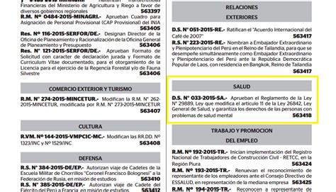 Portal Web Ultimo Informe Mediante Decreto Supremo N Sa