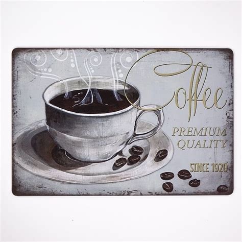 Plakat Tabliczka Dekoracyjna Metalowa COFFEE PREMIUM