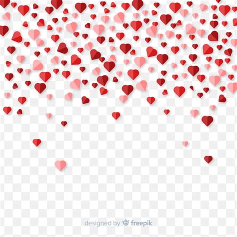 Heart confetti background | Free Vector