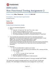 INFO 6055 Assignment 2 Simulated Load Test Metrics 2 Docx INFO