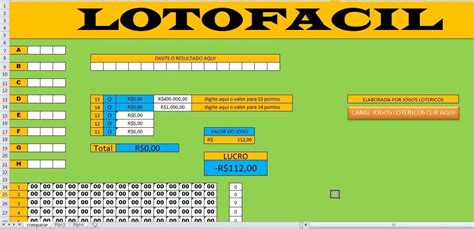 Planilha Da Lotofacil 24 Dezenas Em 8 Grupos De 3 Dezena R 22 00