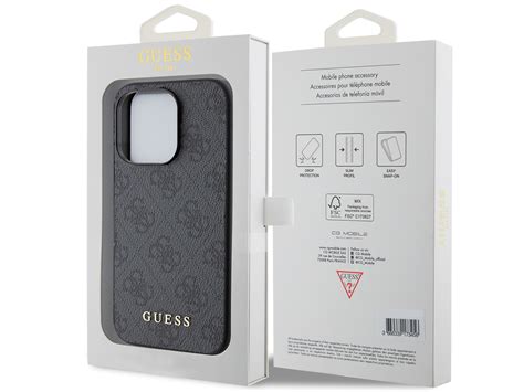 Guess 4G Monogram Case Grijs IPhone 15 Pro Hoesje