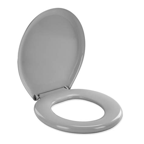 Assento Sanitário Almofadado Universal Oval Clássico Cinza Sanremo