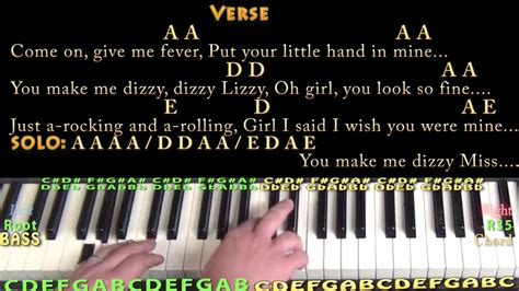 Dizzy Miss Lizzy The Beatles Piano Cover Lesson In A With Chords