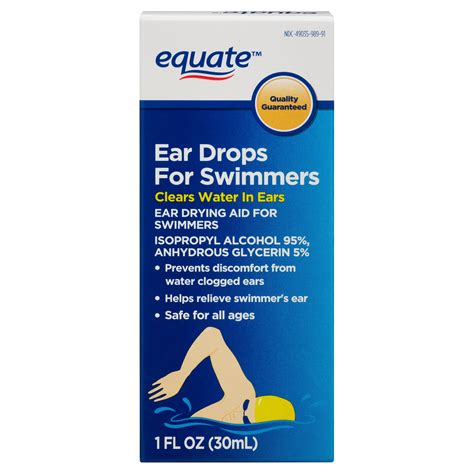 Equate Liquid Ear Drops For Swimmers Fl Oz Bottle Walmart