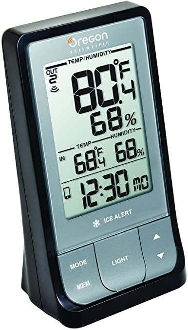 Oregon Scientific Rar Hg Silver Outdoor Thermometer Weather