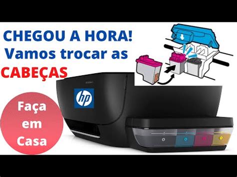 Como trocar cabeça de impressão HP 412 415 416 GT 5810 5820 5822