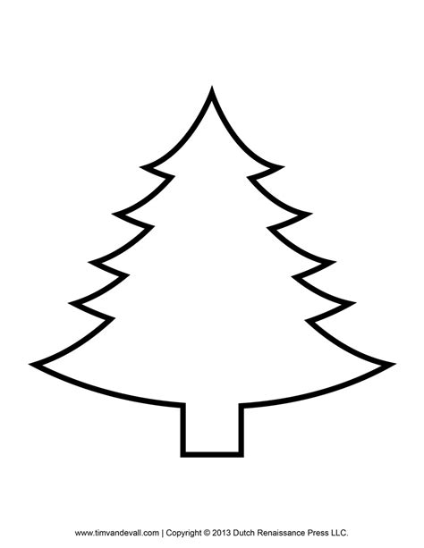 Printable Paper Christmas Tree Template and Clip Art