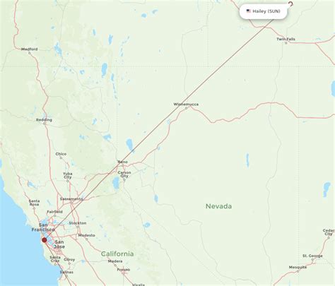 All Flight Routes From San Luis Obispo To Sun Valley Sbp To Sun