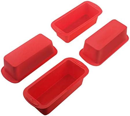 Mini Moldes Para Silicona Pan Y Hogazas Juego De 4 SILIVO Molde De