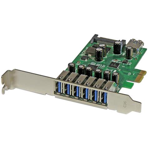 Startech 7 Port Usb 3 0 Pci Express 2 0 X1 Card Pexusb3s7 Bandh