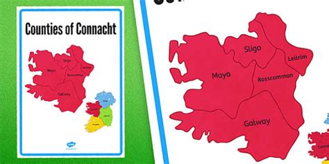 Counties Of Connacht Display Poster Counties Connacht Display Poster