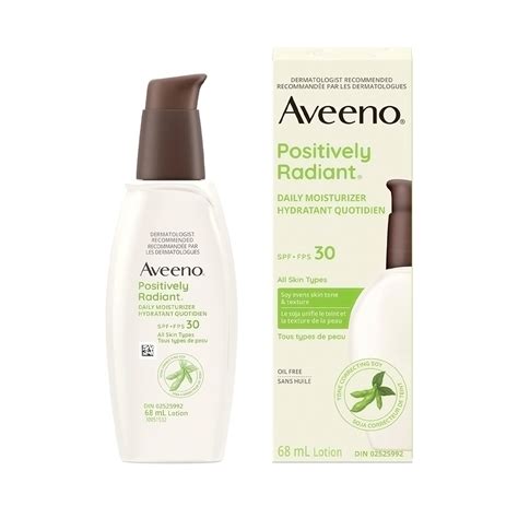 Aveeno Positively Radiant Daily Moisturizer Spf 30 68 Ml White