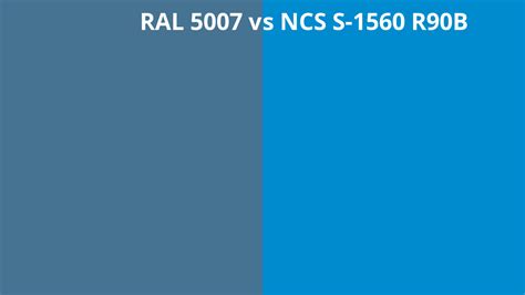 Ral 5007 Vs Ncs S 1560 R90b Ral Colour Chart Uk