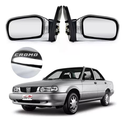 Par Espejos Retrovisor Lateral Cromado Nissan Tsuru Env O Gratis