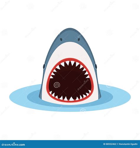 Open Mouth Shark Clipart Cartoon