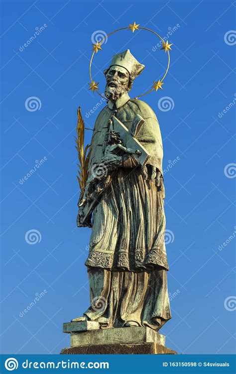 Prague Statue Of Saint John Nepomuk Stock Photo Image Of History