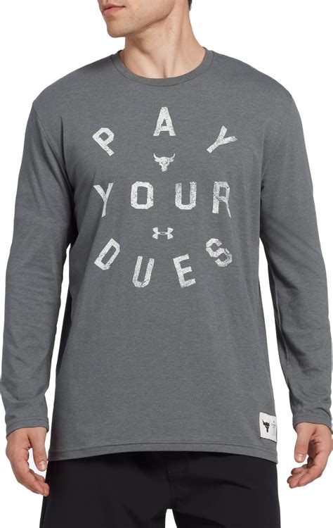 Under Armour Men S Project Rock Pay Your Dues Graphic Long Sleeve Shirt