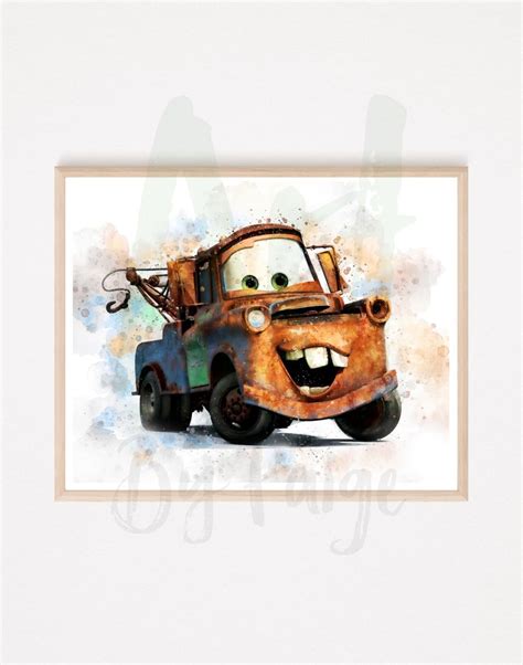 CARS: Mater Watercolour Art Print - Etsy