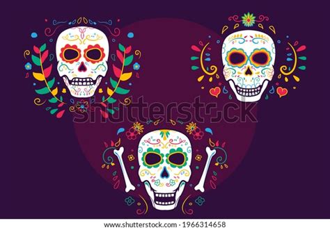 Dia De Muertos Sugar Skull Illustration Stock Vector Royalty Free