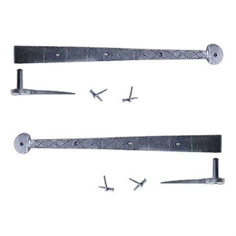 Renovators Supply Black Wrought Iron Lift Off Pintle Strap Hinge 14 In