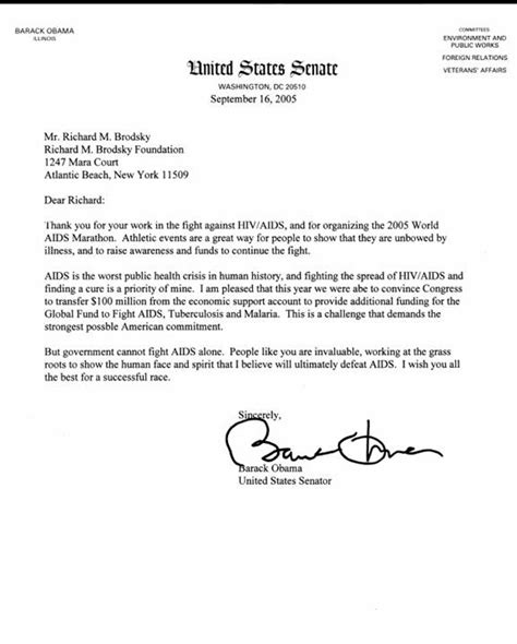 Barak Obama's Letters