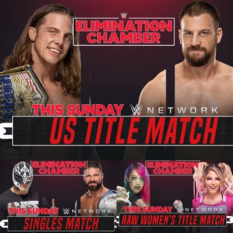 Elimination Chamber Match Card Wwegames