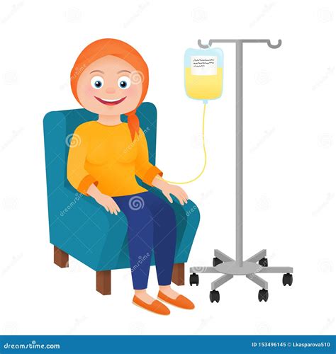 Cancer Chemotherapy Oncology Patient Cartoon Vector | CartoonDealer.com #153496145