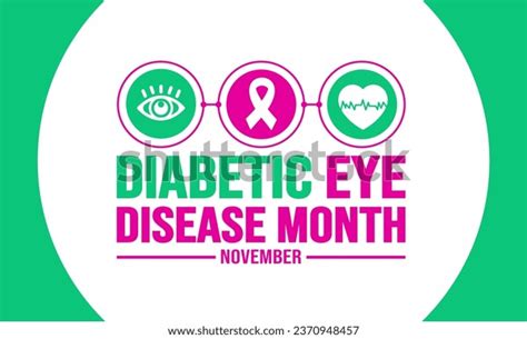 November Diabetic Eye Disease Month Background Stock Vector Royalty